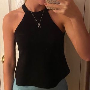 Black high neck top